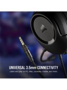 CORSAIR Vezetékes Headset, HS35 v2 Gaming, Multiplatform, carbon