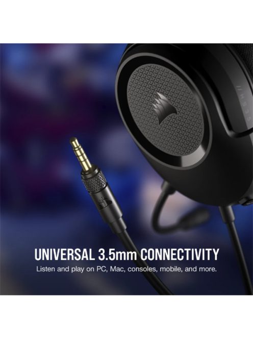 CORSAIR Vezetékes Headset, HS35 v2 Gaming, Multiplatform, carbon