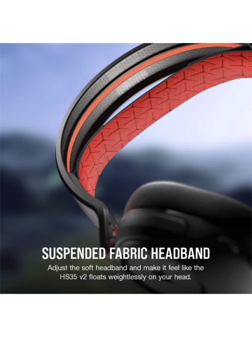 CORSAIR Vezetékes Headset, HS35 v2 Gaming, Multiplatform, carbon