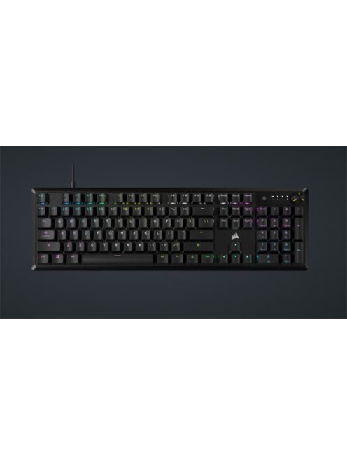 CORSAIR Vezetékes Billentyűzet Gaming, K70 CORE RGB, Mechanikus, MLX Red switch, 104 gombos, US, fekete