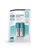 COLORWAY AA újratölhető elem, USB-C 2200 mAh 1.5B (Li-Polymer) (2pc.) (CW-UBAA-10)