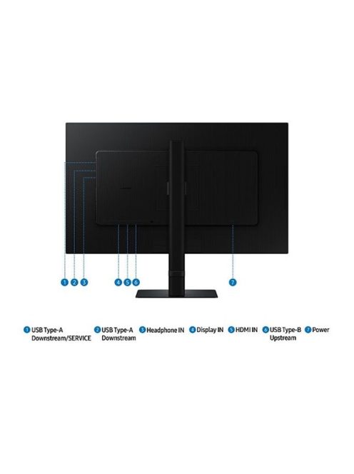 SAMSUNG IPS monitor B2B 27" S80D, 3840x2160, 16:9, 350cd/m2, 5ms, HDMI/DisplayPort/3xUSB, Pivot