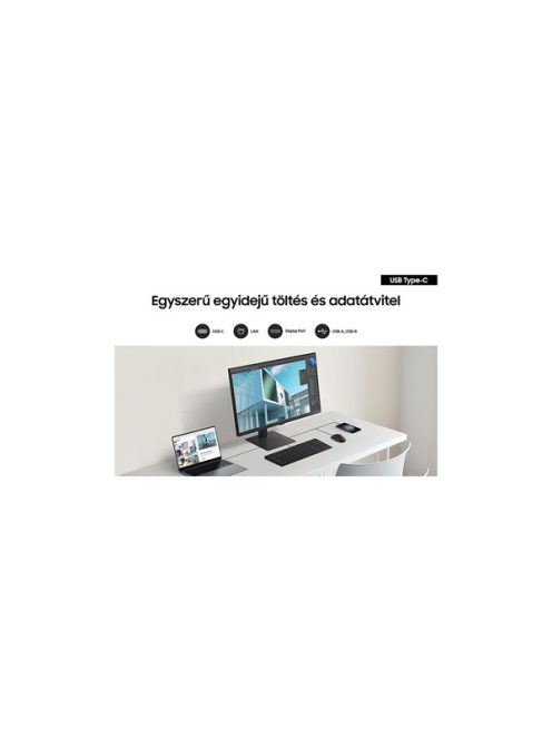 SAMSUNG IPS monitor B2B 27" S80UD, 3840x2160, 16:9, 350cd/m2, 5ms, LAN/HDMI/DisplayPort/3xUSB/USB-C, Pivot