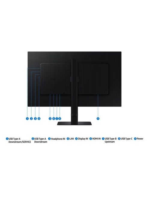 SAMSUNG IPS monitor B2B 27" S80UD, 3840x2160, 16:9, 350cd/m2, 5ms, LAN/HDMI/DisplayPort/3xUSB/USB-C, Pivot
