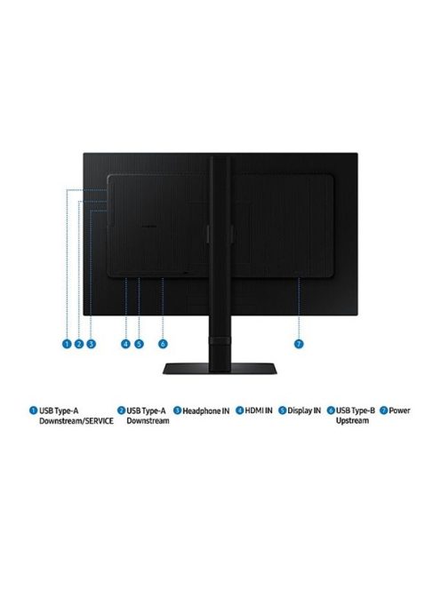 SAMSUNG IPS 100Hz monitor B2B 27" S60D, 2560x1440, 16:9, 350cd/m2, 5ms, HDMI/DisplayPort/3xUSB, Pivot