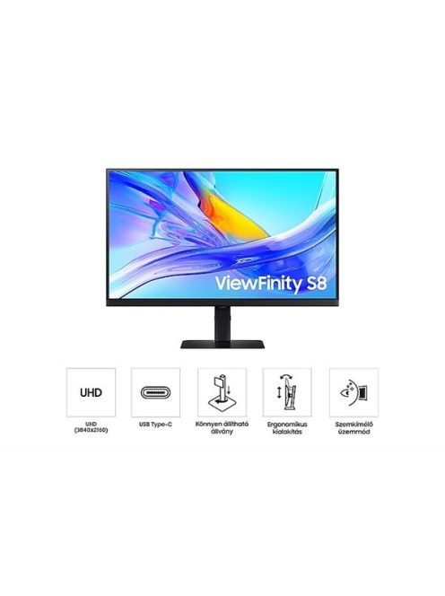 SAMSUNG VA monitor 32" S80UD, 4K 3840x2160, 16:9, 350cd/m2, 5ms, DisplayPort/HDMI/3xUSB/USB-C/LAN, Pivot
