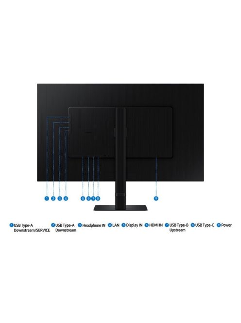 SAMSUNG VA monitor 32" S80UD, 4K 3840x2160, 16:9, 350cd/m2, 5ms, DisplayPort/HDMI/3xUSB/USB-C/LAN, Pivot