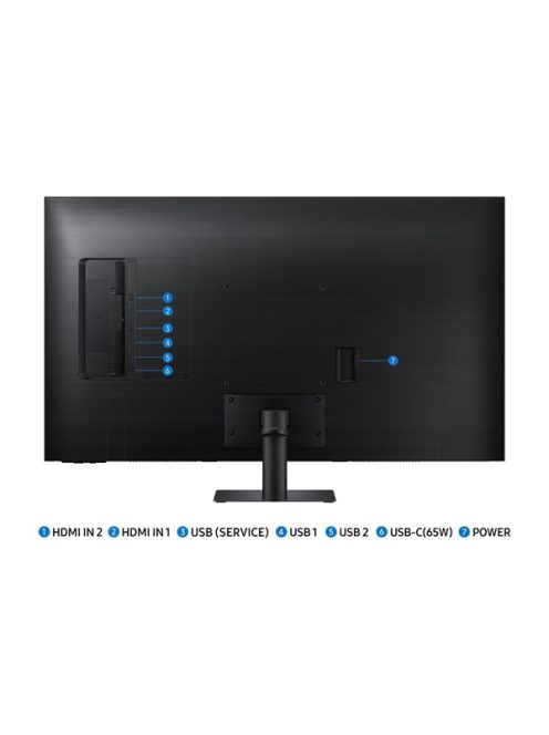 SAMSUNG Smart VA 43" monitor M7, 3840x2160, 16:9, 300cd/m2, 4ms, 2xHDMI/3xUSB/USB-C/WiFi/Bluetooth, hangszóró