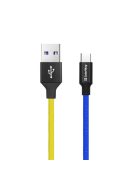 COLORWAY Kábel, USB - Type-C (national) 2.4A 1m blue yellow (CW-CBUC052-BLY)