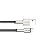 COLORWAY Kábel,  USB - Type-C (head metal) 2.4A 1m black (CW-CBUC046-BK)