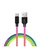 COLORWAY Kábel, USB Type-C (multicolor) 2.4A 1m (CW-CBUC018-MC)