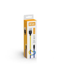   COLORWAY Kábel, USB - Apple Lightning (national) 2.4A 1m blue yellow (CW-CBUL052-BLY)