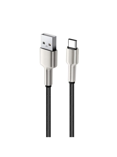 COLORWAY Kábel, USB - Apple Lightning (head metal) 2.4A 1m black (CW-CBUL046-BK)