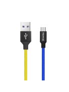 COLORWAY Kábel, USB - MicroUSB (national) 2.4A 1m blue yellow