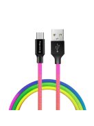 COLORWAY Kábel, USB MicroUSB (multicolor) 2.4A 1m (CW-CBUM017-MC)