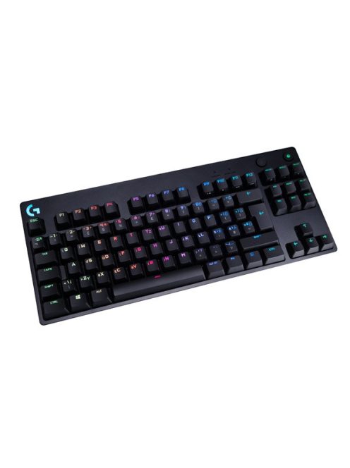 LOGITECH Billentyűzet - G Pro Lightspeed RGB Mechanikus Gaming Vezetékes TKL HUN, Fekete (Gravírozott)