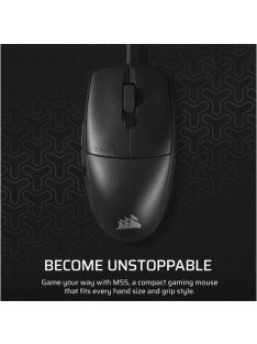   CORSAIR Vezetékes Egér Gaming, M55 Lightwight, 6 programozható gomb, Ultra-könnyű, 16000dpi, fekete