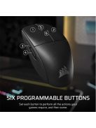 CORSAIR Vezeték Nélküli Egér Gaming, M55 Lightwight, 6 programozható gomb, Ultra-könnyű, 16000dpi, fekete