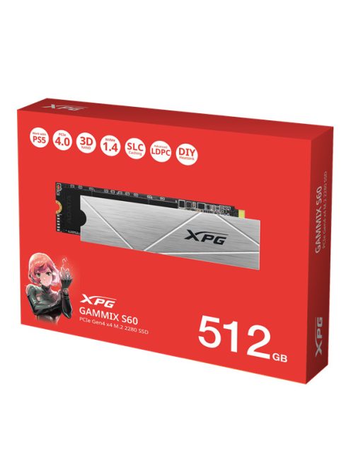 ADATA SSD M.2 2280 NVMe Gen4x4 512GB GAMMIX S60