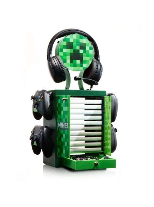 NUMSKULL PS5/XBOX Series Minecraft LED-világítású játéktartó szekrényes állvány