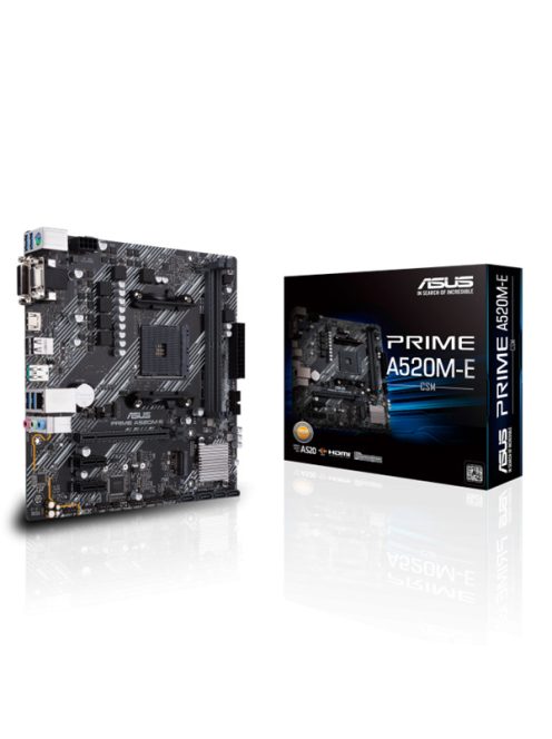 ASUS Alaplap AM4 PRIME A520M-E/CSM AMD A520, mATX