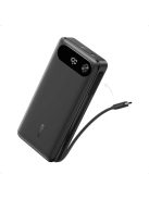 ANKER Powerbank 20000mAh, 65W, 1xUSB-C, 1xUSB-A, Beépített USB-C töltő kábel, fekete - A1383H11