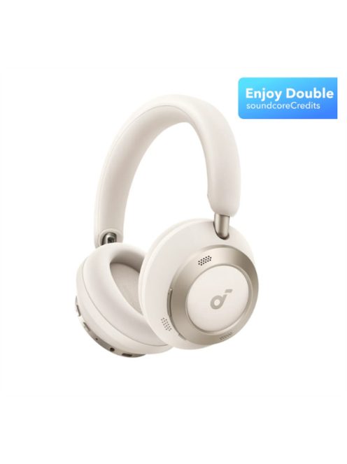 ANKER Vezeték Nélküli Fejhallgató, Soundcore Space One Pro, Összecsukható, Aktív Zajszűrő, cream white - A3062G21