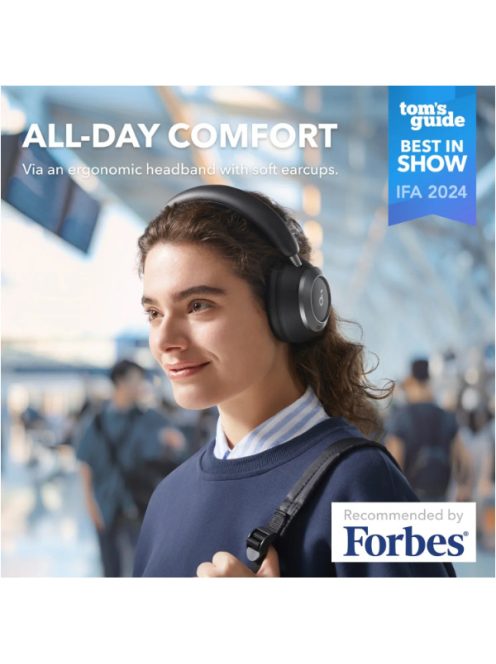 ANKER Vezeték Nélküli Fejhallgató, Soundcore Space One Pro, Összecsukható, Aktív Zajszűrő, jet black - A3062G11