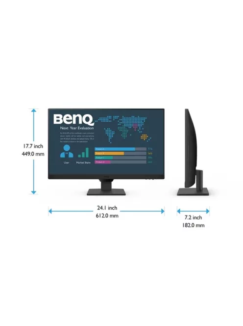 BENQ IPS monitor 23,8" BL2490 1920x1080, 250 cd/m2, 5ms, 100 Hz, Eye Care, 2xHDMI, DisplayPort, hangszóró