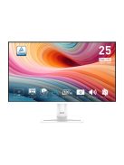 MSI Monitor Business PRO MP251W E2 24,5" FHD, 1920x1080, IPS, 120Hz, 1500:1 CR, 300cd/m2, 1ms, HDMI, DP, VGA, White