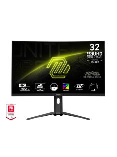   MSI Monitor GAMING MAG 321CUPDF 31,5" Ívelt UHD/FHD Dual mode 3840x2160 320/160Hz, VA, 3000:1 0,5ms, 2x HDMI, DP, USB-C