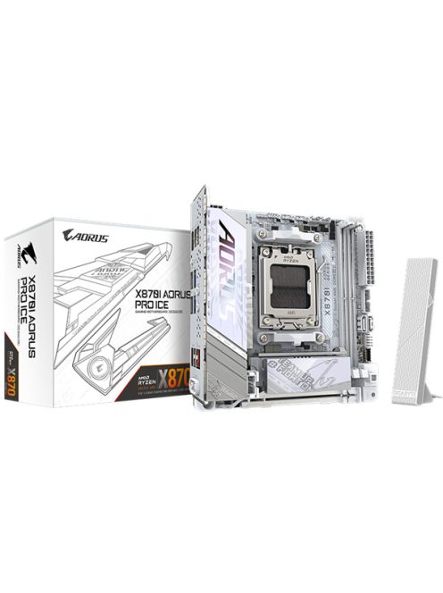 GIGABYTE Alaplap AM5 X870I AORUS PRO ICE AMD X870, mini-ITX