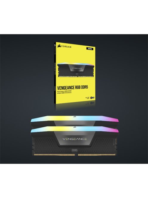 CORSAIR Memória VENGEANCE RGB DDR5 64GB 4800MHz CL32 INTEL (Kit of 2), fekete