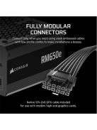 CORSAIR Tápegység Moduláris, RM650e, 650W, 12cm, ATX 3.1, PCIe 5.1, BOX, Cybenetics Gold