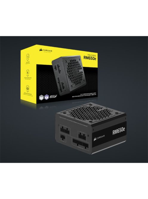 CORSAIR Tápegység Moduláris, RM650e, 650W, 12cm, ATX 3.1, PCIe 5.1, BOX, Cybenetics Gold