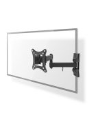 Nedis TVWM1510BK 13"-27"  LCD TV / monitor fali tartókonzol, maximum 15 kg, forgatható, dönthető, fekete