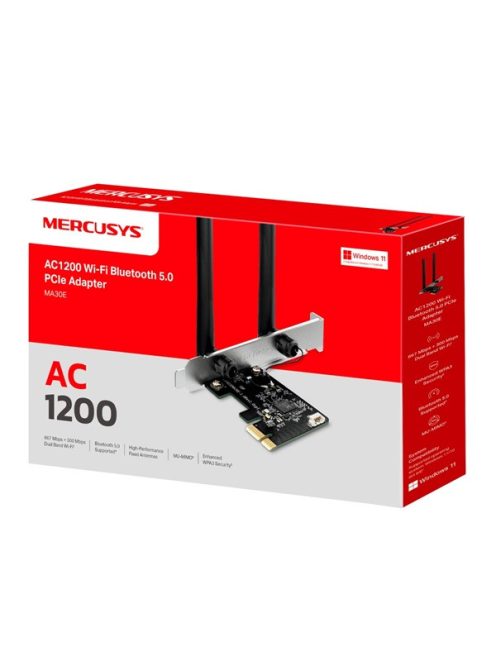 MERCUSYS Wireless Adapter PCI-Express 5.0 Dual Band AC1200 Bluetooth, MA30E