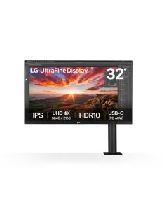   LG IPS monitor 31.5" 32UN880K, 3840x2160, 16:9, 350cd/m2, 5ms, HDMIx2/DisplayPort/USB-C/USBx2, Pivot, hangszóró