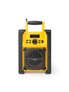  Nedis RDFM3100YW munka rádió, FM, bluetooth, rezgéscsillapítás, 15W, 20 FM állomás, 3,5 mm audióbemenet