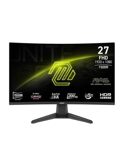 MSI Monitor GAMING MAG 276CF E20 27" Rapid VA FHD 1920x1080 16:9, 4000:1, 200Hz 2x HDMI, DP, Black