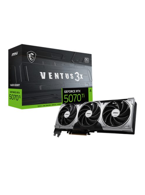MSI Videokártya PCI-Ex16x nVIDIA RTX 5070 Ti VENTUS 3X 16GB DDR7 OC