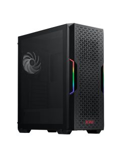   ADATA XPG Ház Midi ATX Starker AIR, 2x120mm ventilátor, Tápegység nélkül, üvegfalú, fekete
