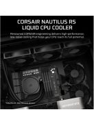 CORSAIR CPU hűtő NAUTILUS 240 RS Liquid CPU Cooler (vízhűtés), 2 Ventilátoros, LGA1700 és LGA1851 támogatással, fekete