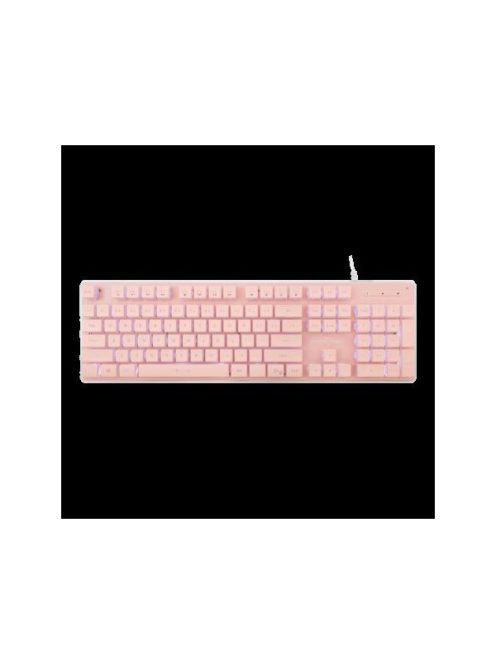 WHITE SHARK TACHI-P/US  WS GK-003441P-US gamer billentyűzet, 104 gomb pink (angol)
