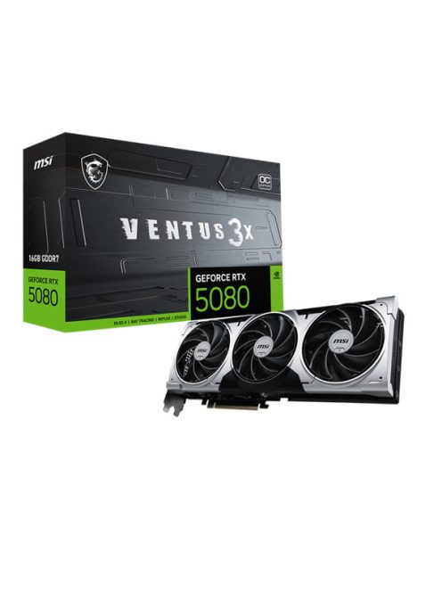 MSI Videokártya PCI-Ex16x nVIDIA RTX 5080 VENTUS 3X PLUS 16GB DDR7 OC