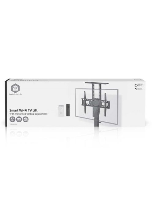 Nedis TVSM5840BK 37-80" LCD TV/Monitor motoros állvány (tartó konzol), állítható magasság 79 - 184 cm, Smart Wi-Fi, 60kg