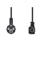 Nedis CEGL10020BK20 tápkábel IEC-320-C13, 3 x 0.75 mm, pipa csatlakozó, hossz 2m