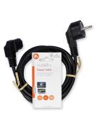 Nedis CEGL10020BK20 tápkábel IEC-320-C13, 3 x 0.75 mm, pipa csatlakozó, hossz 2m