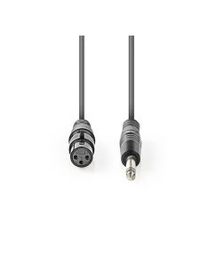   Nedis COTH15120GY50 félprofi audio kábel, 6,35mm mono jack dugó - 3p XLR aljzat, hossz 5m, rugalmas