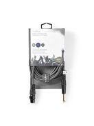 Nedis COTH15120GY50 félprofi audio kábel, 6,35mm mono jack dugó - 3p XLR aljzat, hossz 5m, rugalmas